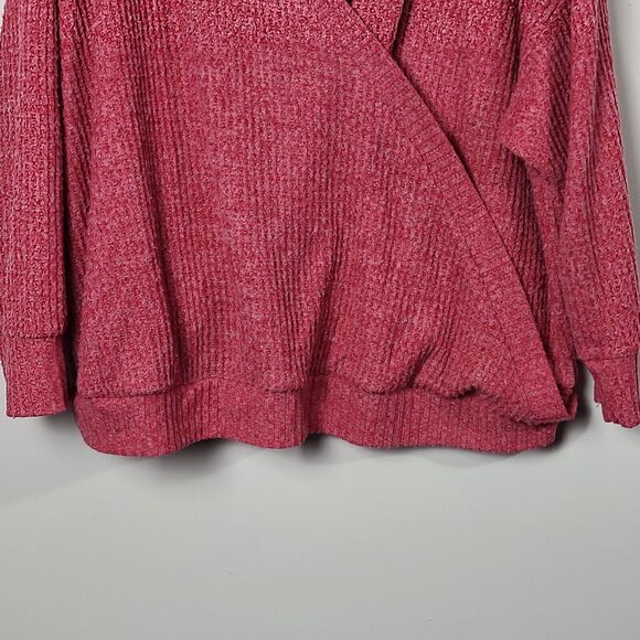 Torrid Crossbody Pullover Sweater Long Sleeve Pink Size 4 - Picture 3 of 6